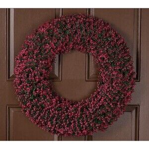Wicker Park 24in Faux Floral Wreath - Raspberry